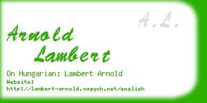 arnold lambert business card